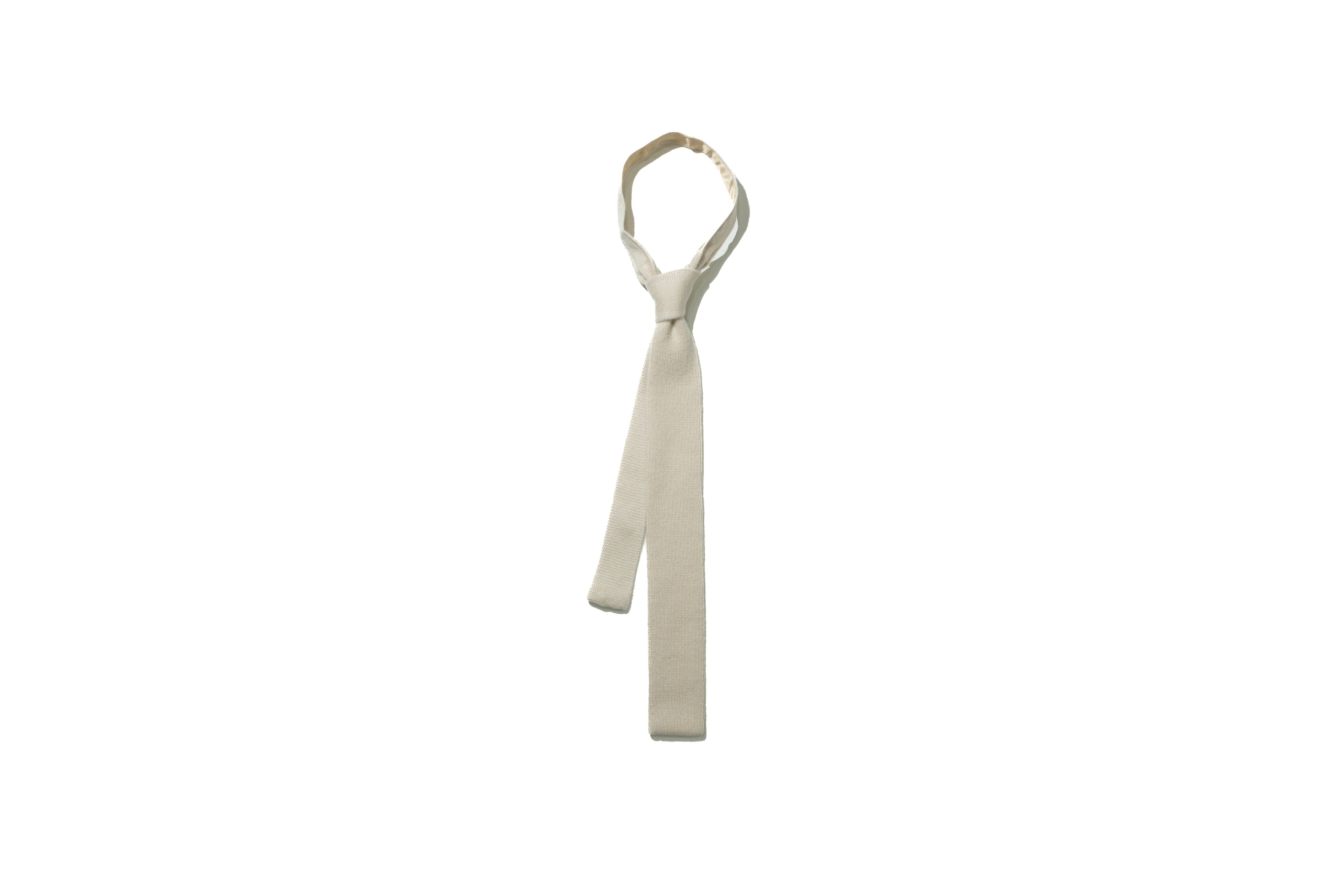 Off White Cashmere Necktie 