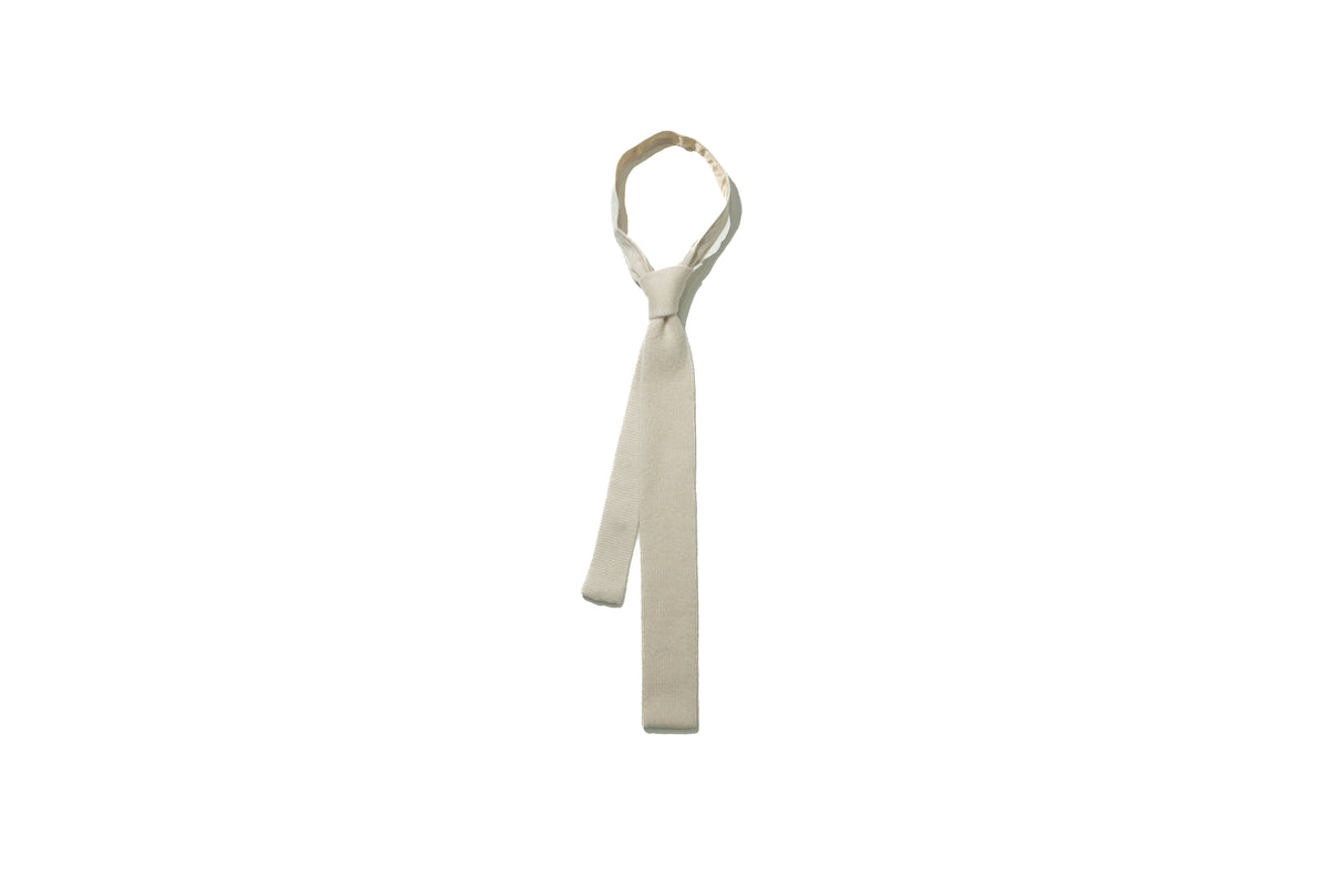 Off White Cashmere Necktie 
